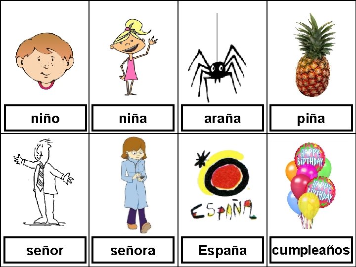 niño niña araña piña señora España cumpleaños 
