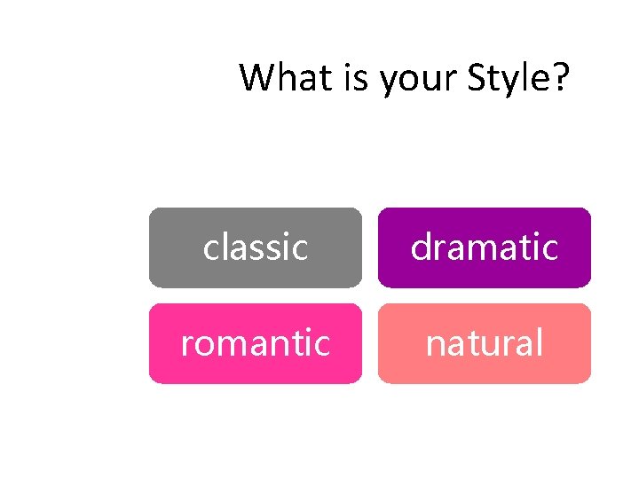 What is your Style? classic dramatic romantic natural 