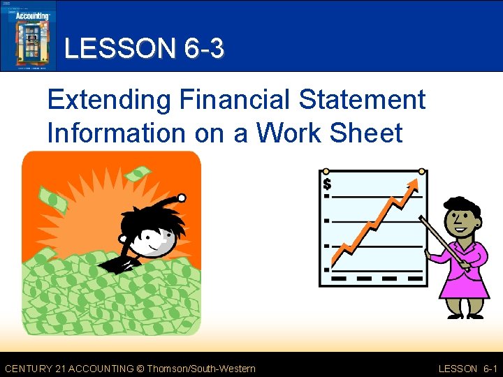 LESSON 6 -3 Extending Financial Statement Information on a Work Sheet CENTURY 21 ACCOUNTING