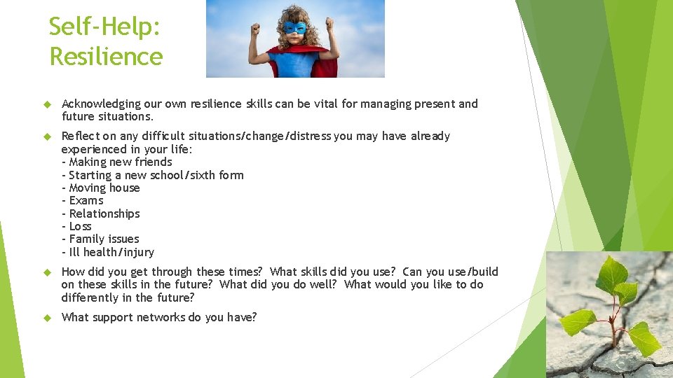 Self-Help: Resilience Acknowledging our own resilience skills can be vital for managing present and Self-Help: Resilience Acknowledging our own resilience skills can be vital for managing present and