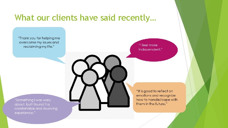 What our clients have said recently… 