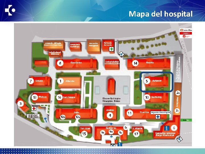 Mapa del hospital 
