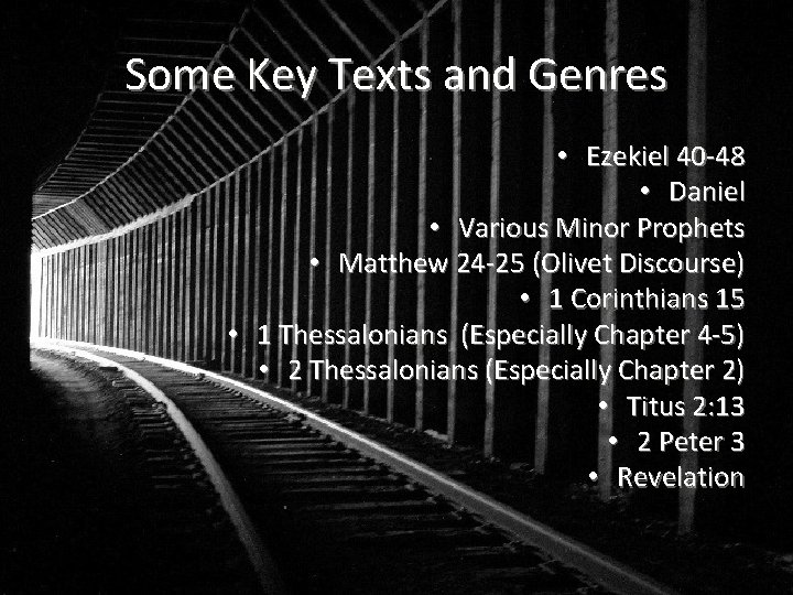 Some Key Texts and Genres • Ezekiel 40 -48 • Daniel • Various Minor