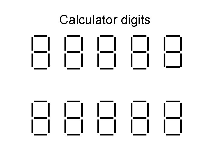 Calculator digits 