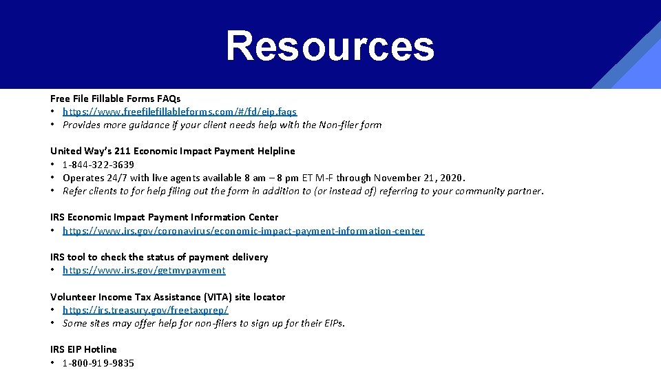 Resources Free Fillable Forms FAQs • https: //www. freefillableforms. com/#/fd/eip. faqs • Provides more