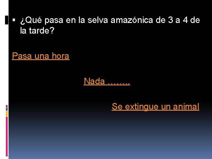 ¿Qué pasa en la selva amazónica de 3 a 4 de la tarde? ¿Qué pasa en la selva amazónica de 3 a 4 de la tarde?