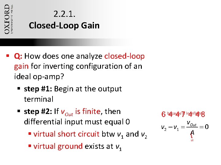 2. 2. 1. Closed-Loop Gain § Q: How does one analyze closed-loop gain for