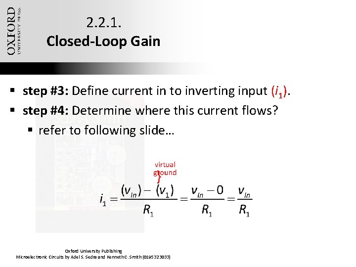2. 2. 1. Closed-Loop Gain § step #3: Define current in to inverting input