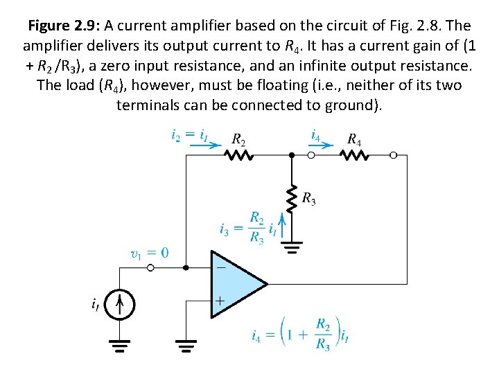 Example 2. 2: Figure 2. 9: A current amplifier based on the circuit of