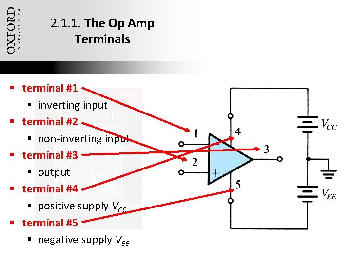 2. 1. 1. The Op Amp Terminals § terminal #1 § inverting input §
