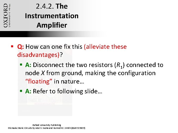 2. 4. 2. The Instrumentation Amplifier § Q: How can one fix this (alleviate