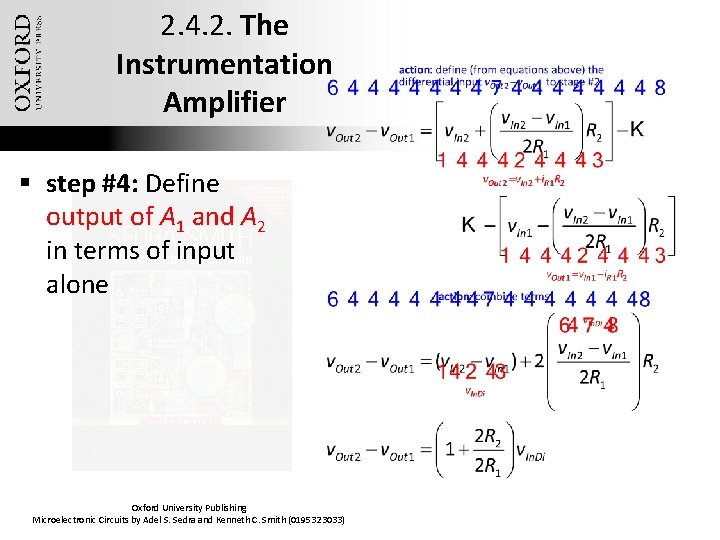 2. 4. 2. The Instrumentation Amplifier § step #4: Define output of A 1