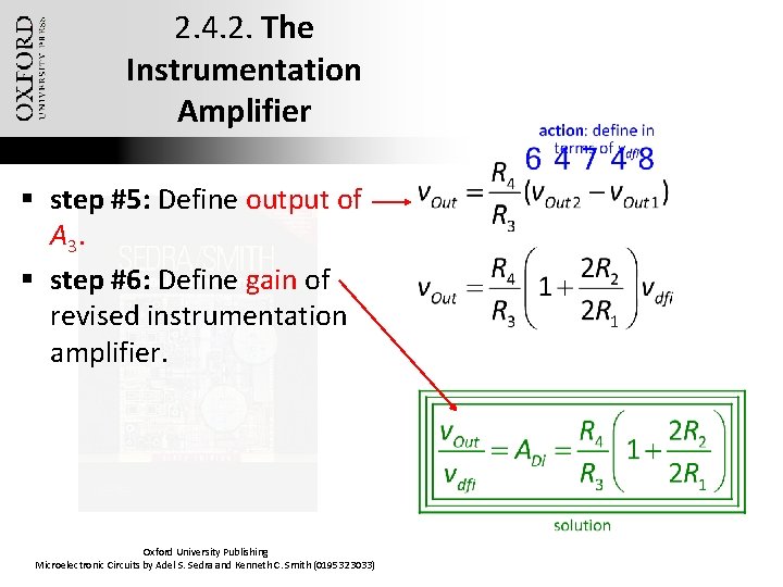 2. 4. 2. The Instrumentation Amplifier § step #5: Define output of A 3.