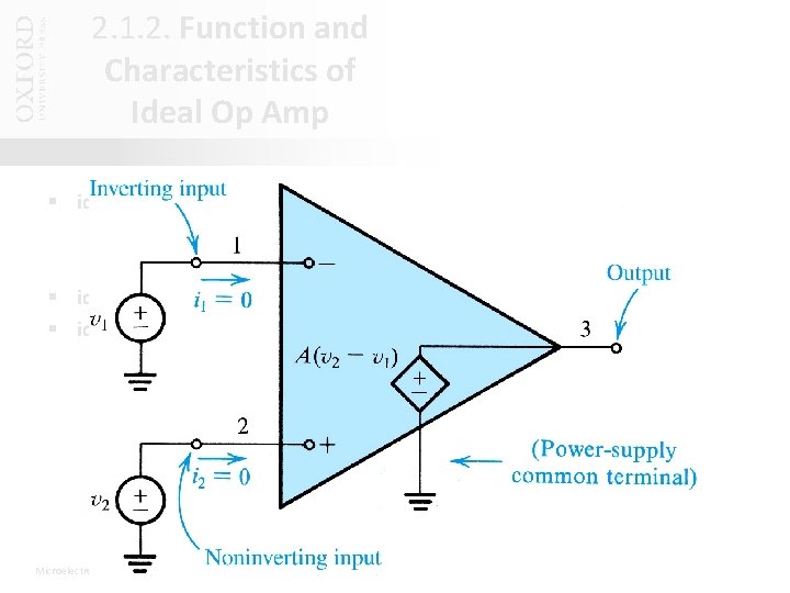 2. 1. 2. Function and Characteristics of Ideal Op Amp § ideal gain: is