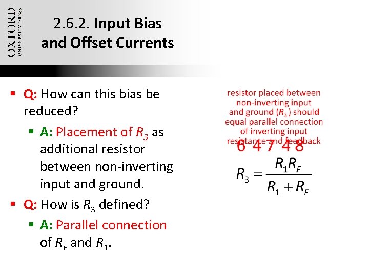 2. 6. 2. Input Bias and Offset Currents § Q: How can this bias