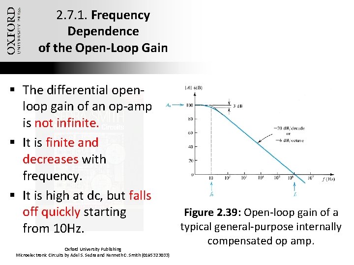 2. 7. 1. Frequency Dependence of the Open-Loop Gain § The differential openloop gain