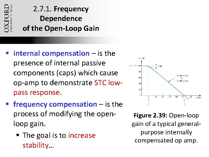 2. 7. 1. Frequency Dependence of the Open-Loop Gain § internal compensation – is