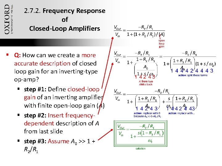 2. 7. 2. Frequency Response of Closed-Loop Amplifiers § Q: How can we create