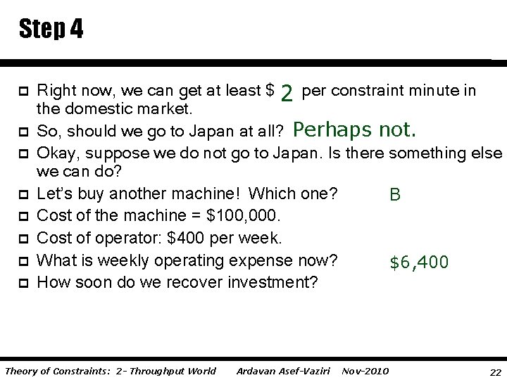 Step 4 p p p p Right now, we can get at least $