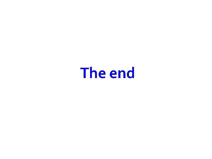 The end 