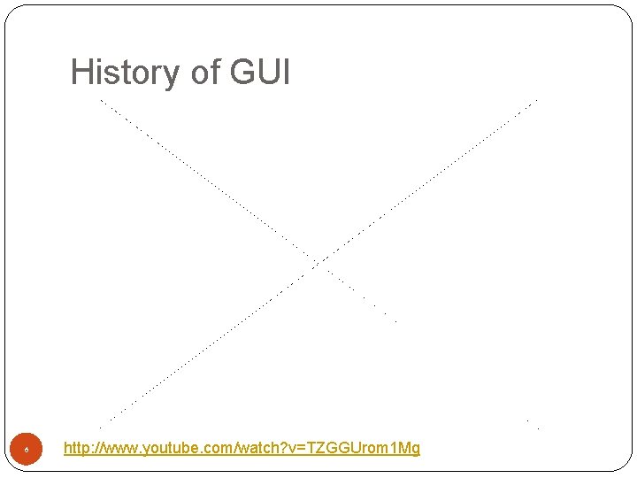 History of GUI 6 http: //www. youtube. com/watch? v=TZGGUrom 1 Mg 