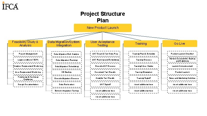 Project Structure Plan New Product Launch Feasibility Study & Analysis Data Migration/System Integration User