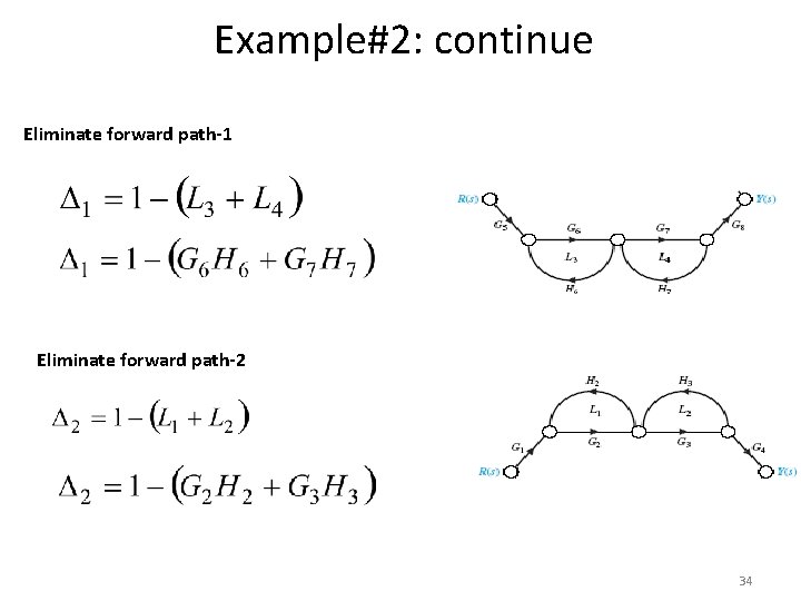 Example#2: continue Eliminate forward path-1 Eliminate forward path-2 34 