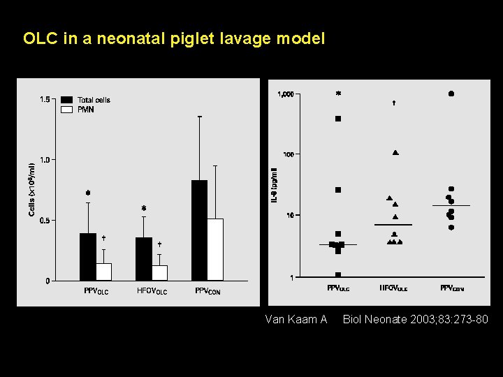 OLC in a neonatal piglet lavage model Van Kaam A Biol Neonate 2003; 83: