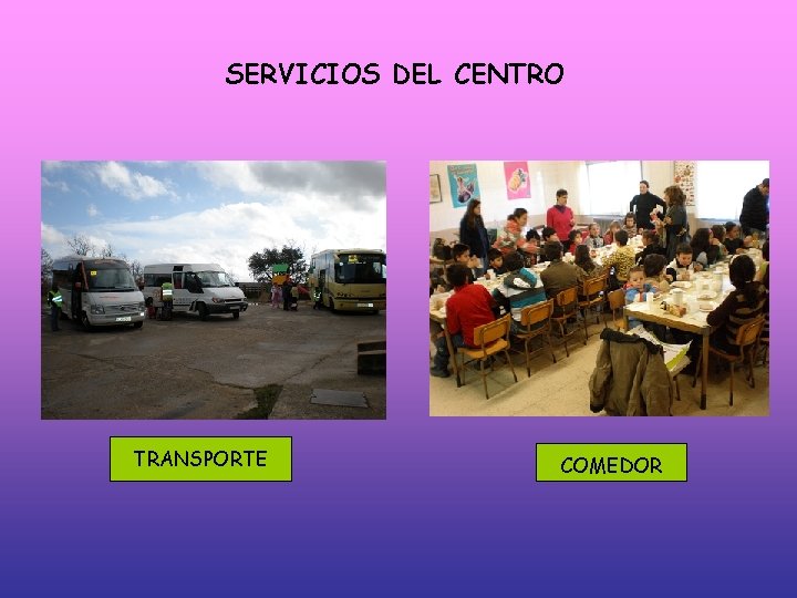 SERVICIOS DEL CENTRO TRANSPORTE COMEDOR 