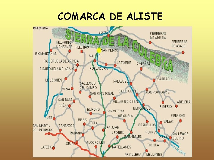 COMARCA DE ALISTE COMARCA DE ALISTE
