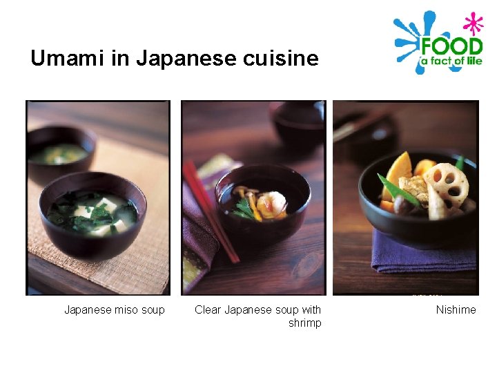 Umami in Japanese cuisine Japanese miso soup Clear Japanese soup with shrimp Nishime 
