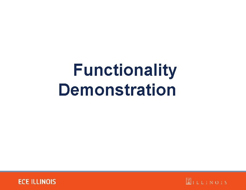Functionality Demonstration 