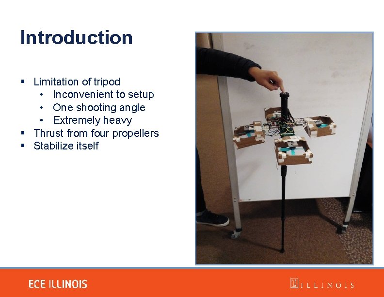Introduction Limitation of tripod • Inconvenient to setup • One shooting angle • Extremely