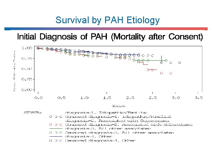 Survival by PAH Etiology 