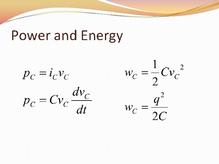 Power and Energy 