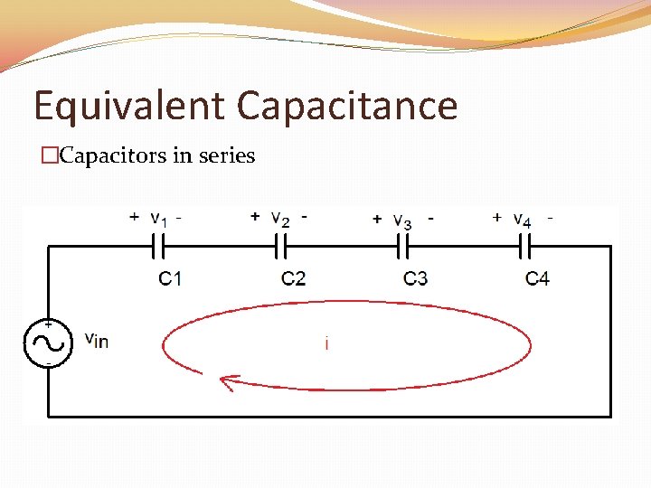 Equivalent Capacitance �Capacitors in series 