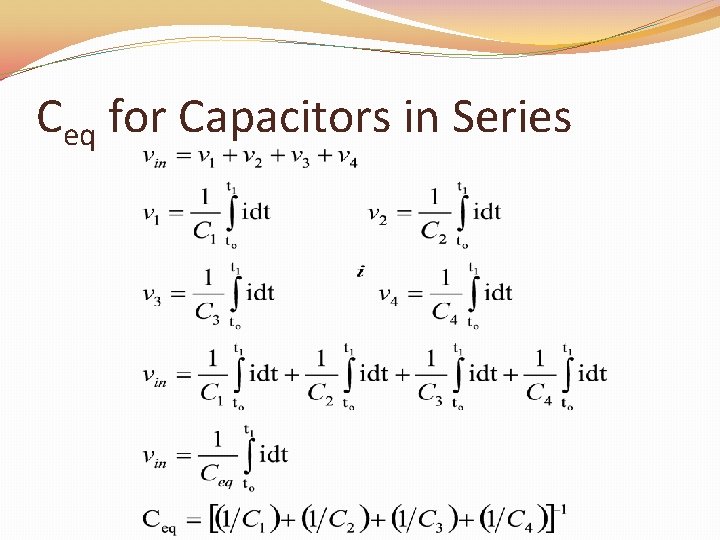 Ceq for Capacitors in Series 