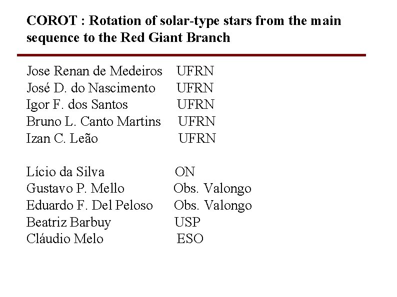 COROT : Rotation of solar-type stars from the main sequence to the Red Giant