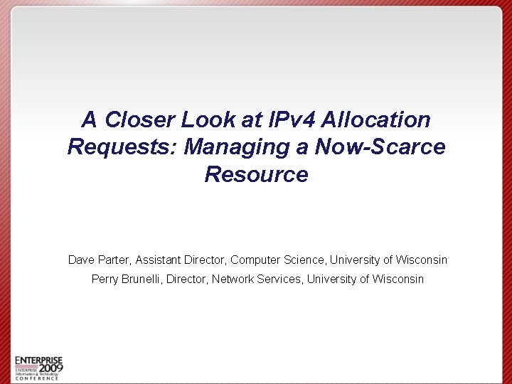 A Closer Look at IPv 4 Allocation Requests