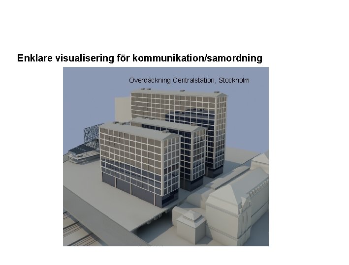 Enklare visualisering för kommunikation/samordning Överdäckning Centralstation, Stockholm 