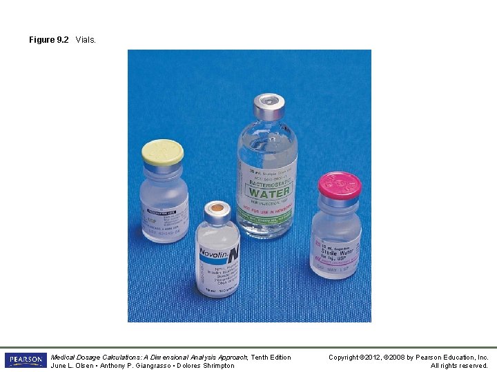 Figure 9. 2 Vials. Medical Dosage Calculations: A Dimensional Analysis Approach, Tenth Edition June