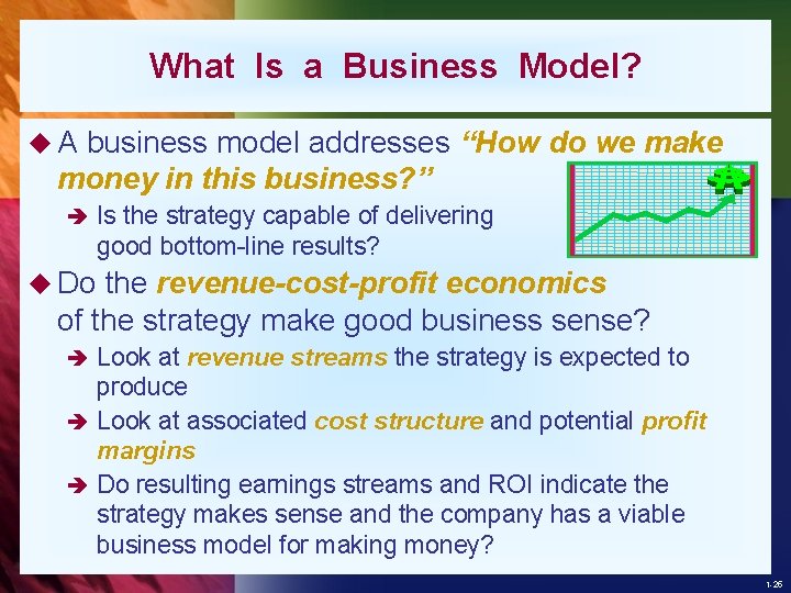 What Is a Business Model? u. A business model addresses “How do we make