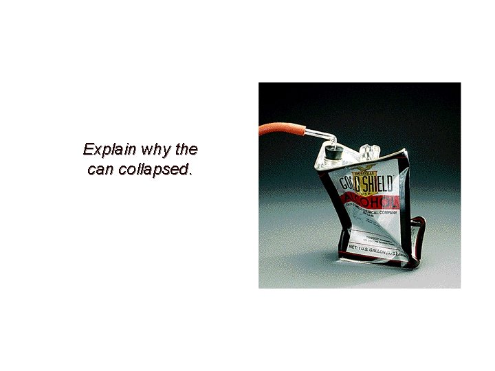 Explain why the can collapsed. 