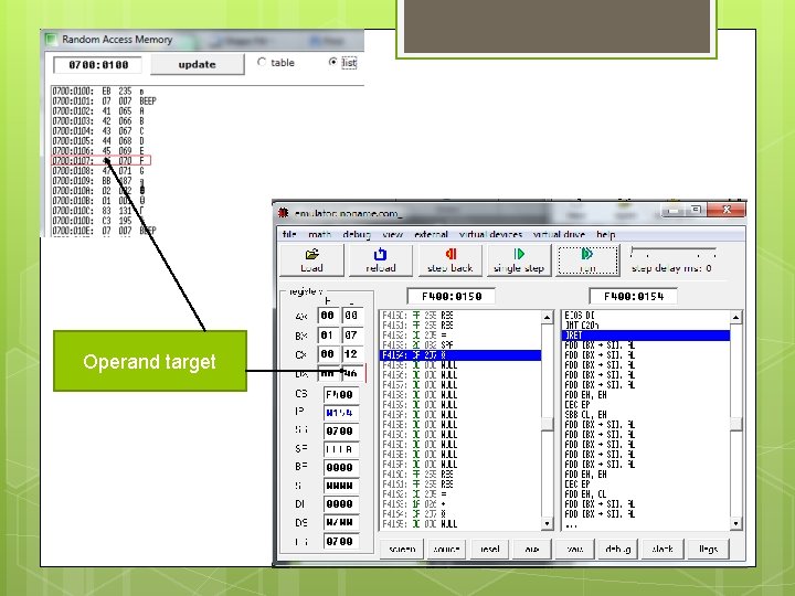 Operand target Operand target