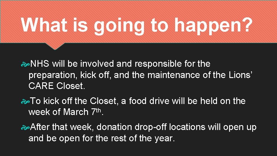 What is going to happen? NHS will be involved and responsible for the preparation, What is going to happen? NHS will be involved and responsible for the preparation,