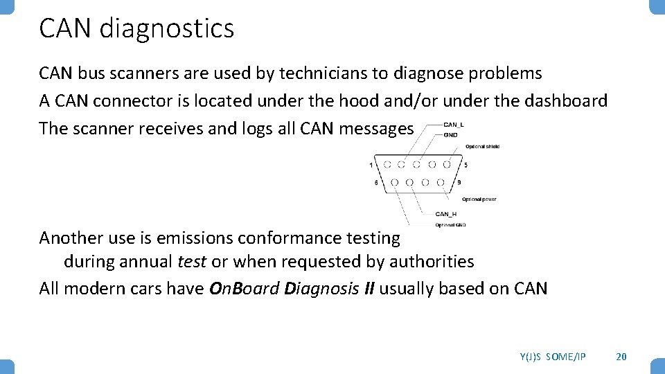 CAN diagnostics CAN bus scanners are used by technicians to diagnose problems A CAN CAN diagnostics CAN bus scanners are used by technicians to diagnose problems A CAN