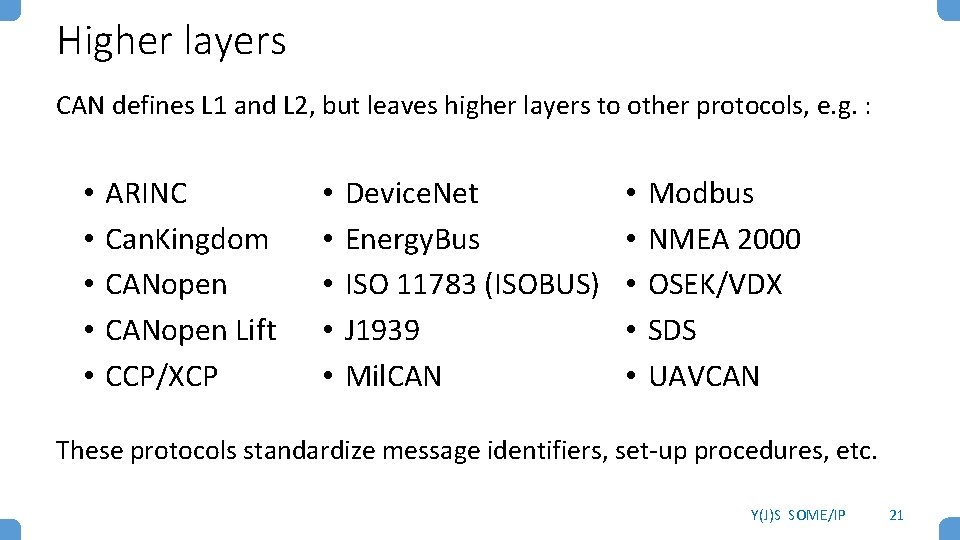 Higher layers CAN defines L 1 and L 2, but leaves higher layers to