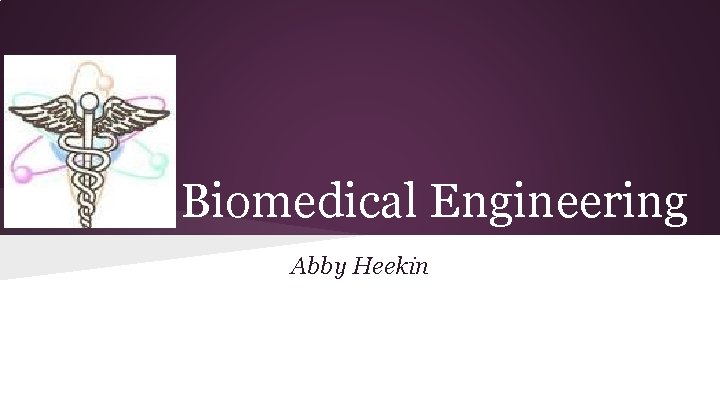 Biomedical Engineering Abby Heekin 