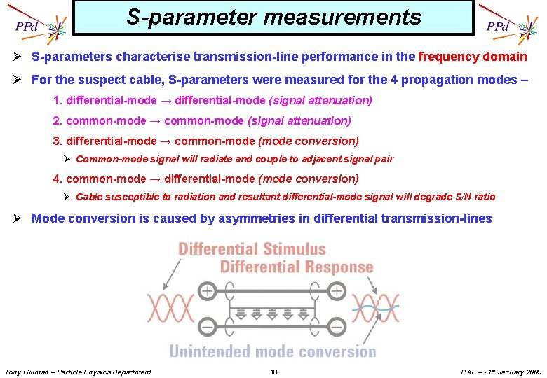 S-parameter measurements Ø S-parameters characterise transmission-line performance in the frequency domain Ø For the