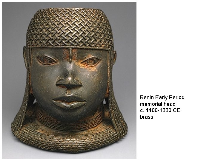 Benin Early Period memorial head c. 1400 -1550 CE brass 